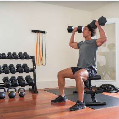 TRX® Hex Rubber Dumbbells - Manubri Palestra
